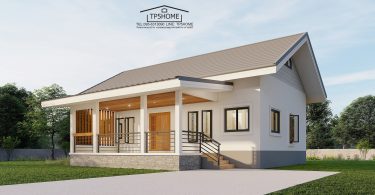 Elevated 2-Bedroom House Design With Front & Back Balcony