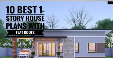 10 Best One-Story House Plan With Flat Roof Design