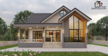 3-Bedroom Beautiful House Plan for Small Families with Floor Plan