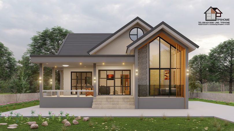 3-Bedroom Beautiful House Plan for Small Families with Floor Plan
