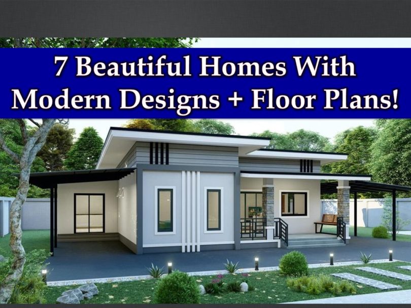 7 Beautiful Homes With Modern Designs + Floor Plans!