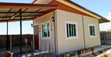 These houses design consists of a living/dining room, a kitchen, one bathroom, and one to two bedrooms. The total area of these houses is under 96 square meters. The construction budget is approximately below 1 - 1.2 million baht.